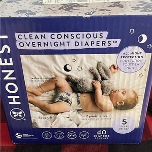 Honest Overnight Diapers Size 5